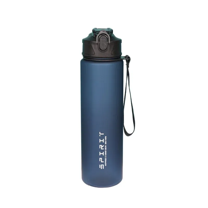 Gourde 750 ml avec paille et repères horaires, en plastique étanche, pour la salle de sport, les voyages et les sports de plein air 7