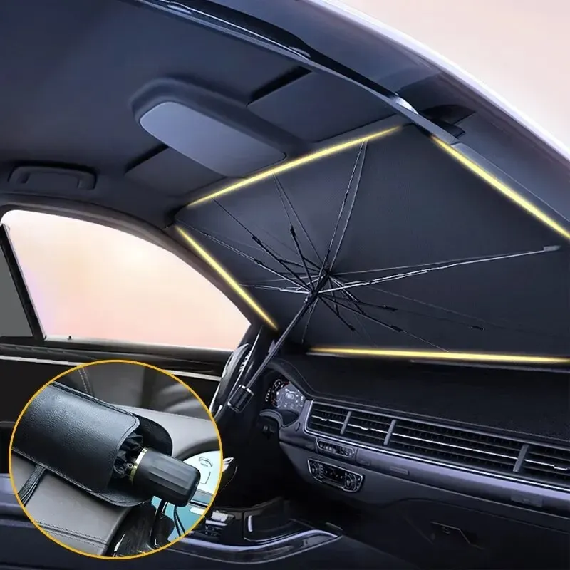 Pare-soleil pliant pour pare-brise de voiture, protection solaire d'été