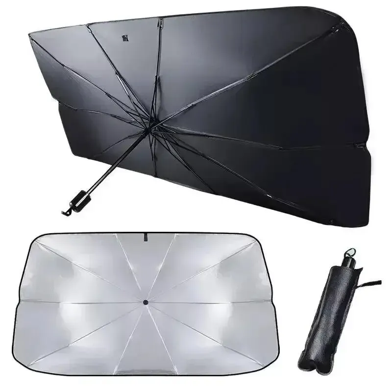 Pare-soleil pliant pour pare-brise de voiture, protection solaire d'été 5