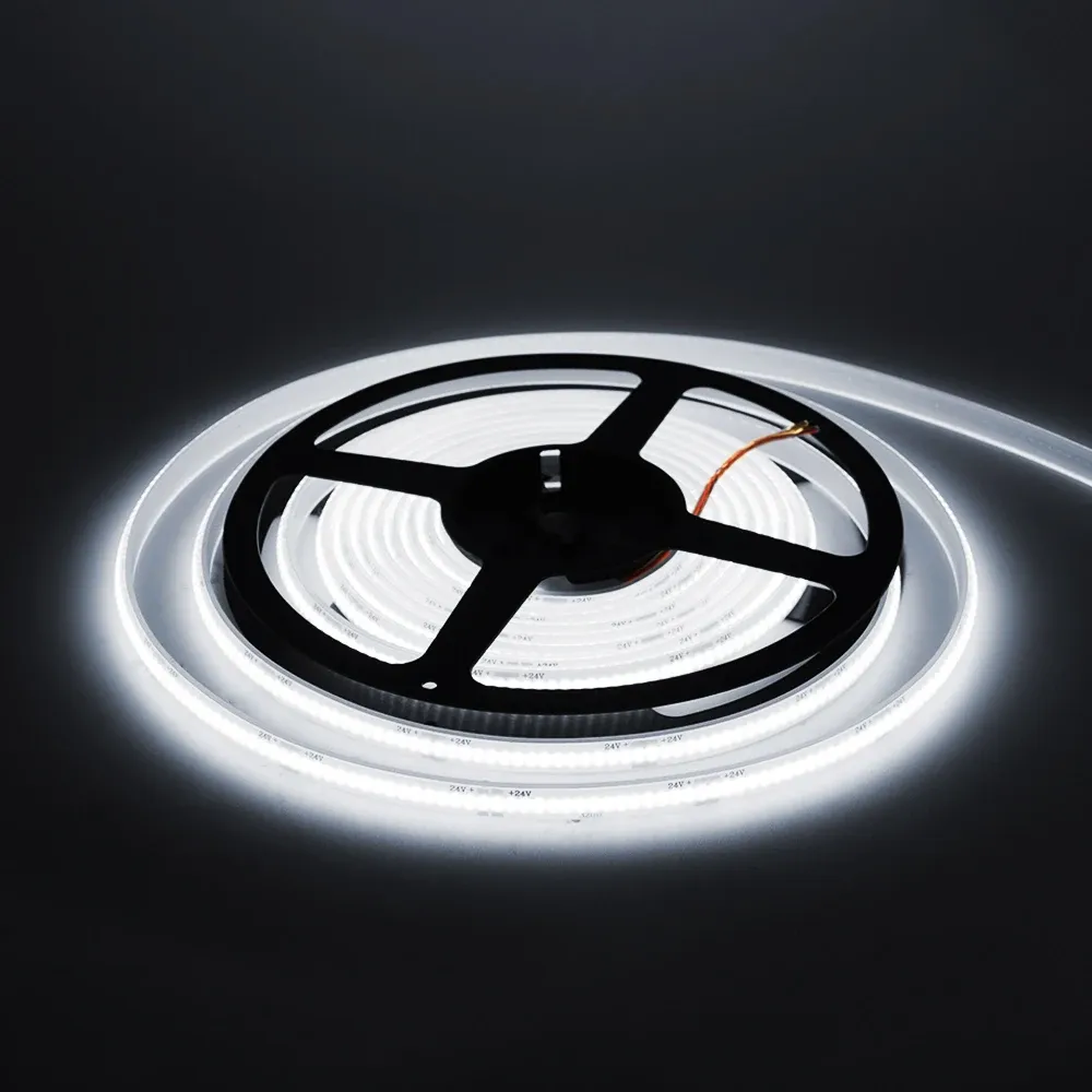Bande LED COB 12 V / 24 V IP68 étanche, flexible, 320 LED, éclairage haute densité 7