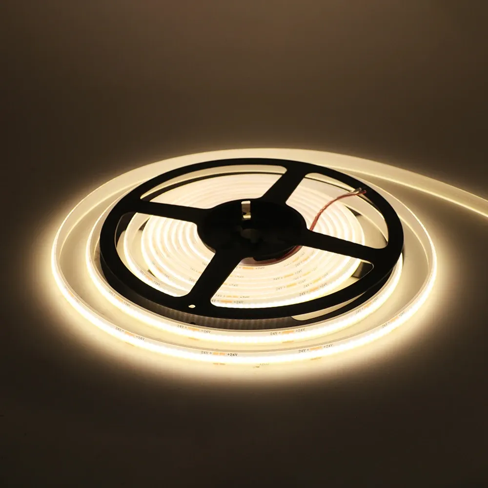 Bande LED COB 12 V / 24 V IP68 étanche, flexible, 320 LED, éclairage haute densité 8