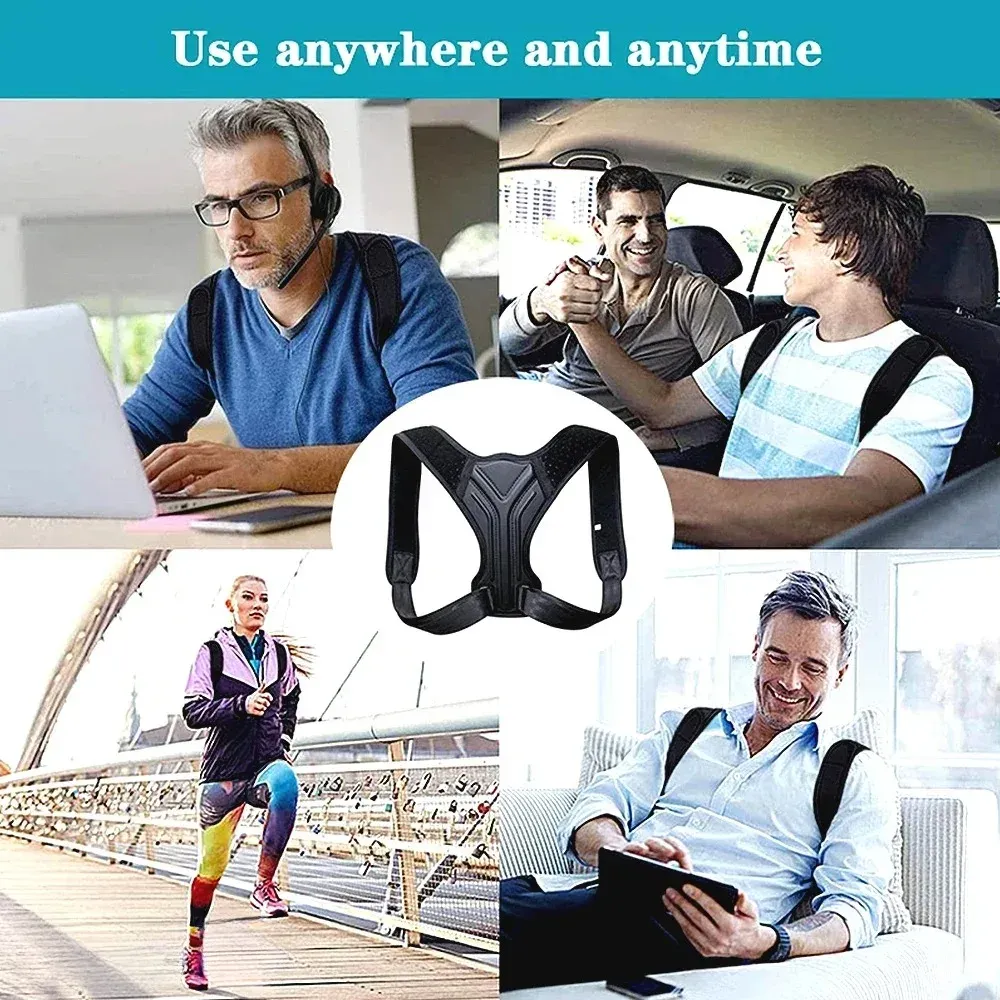 Ceinture correctrice de posture réglable pour le dos et les épaules, soutien de la colonne vertébrale 6