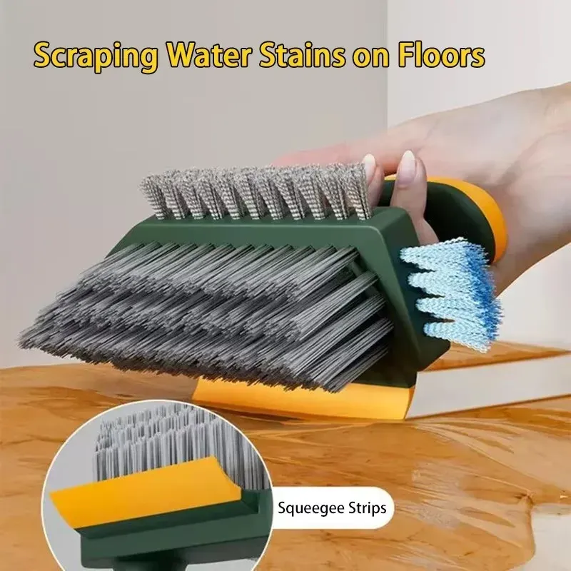 Brosse à fentes et grattoir de nettoyage en profondeur pour joints de sol, coins de salle de bain et carreaux de toilettes 3