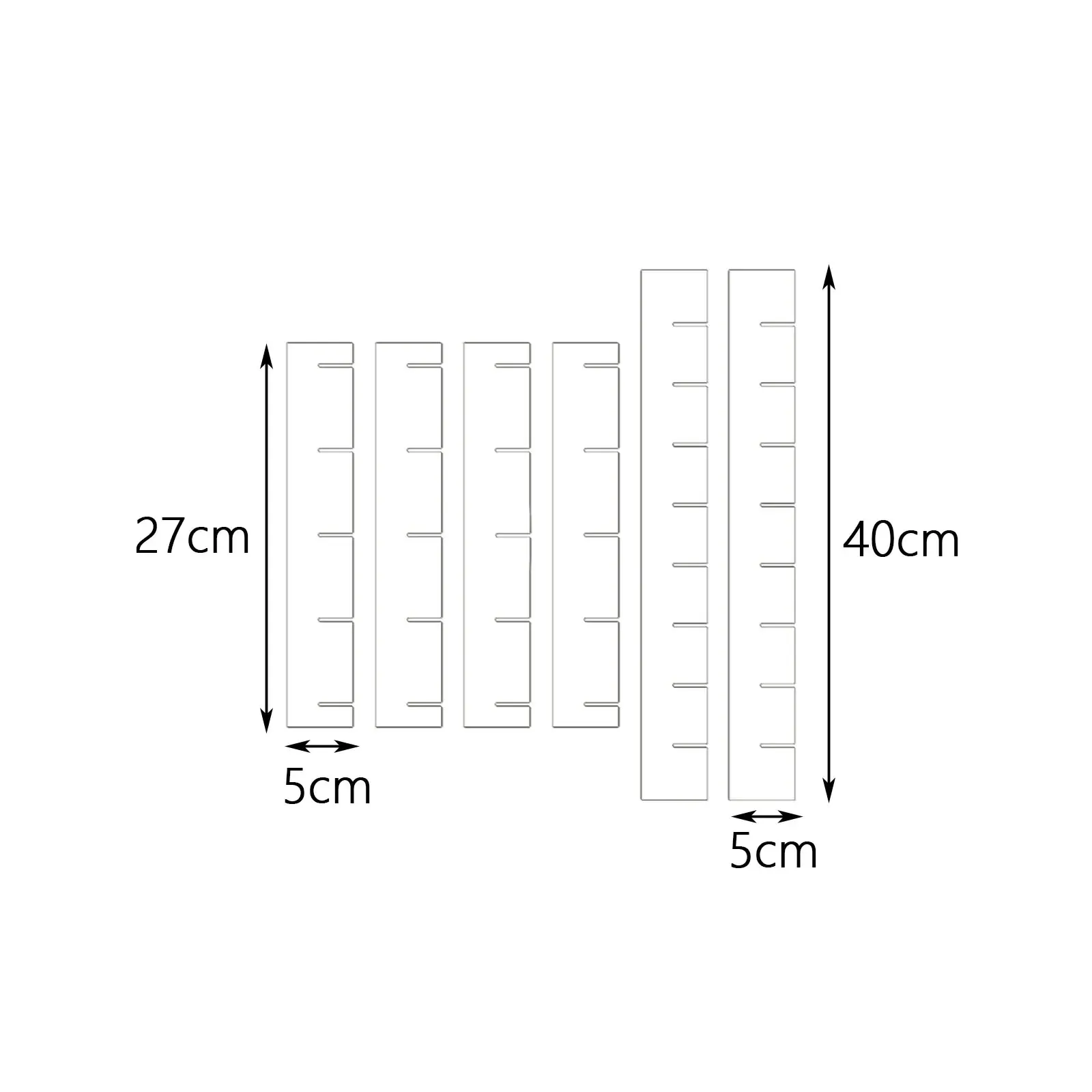 MELSync - Supports en plexiglas pour ustensiles de cuisine, lot de 6 2