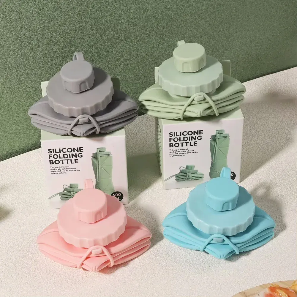 Gourde pliable en silicone vue d'ensemble