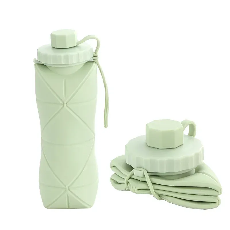 Gourde pliable en silicone 600 ml, réutilisable et étanche 10