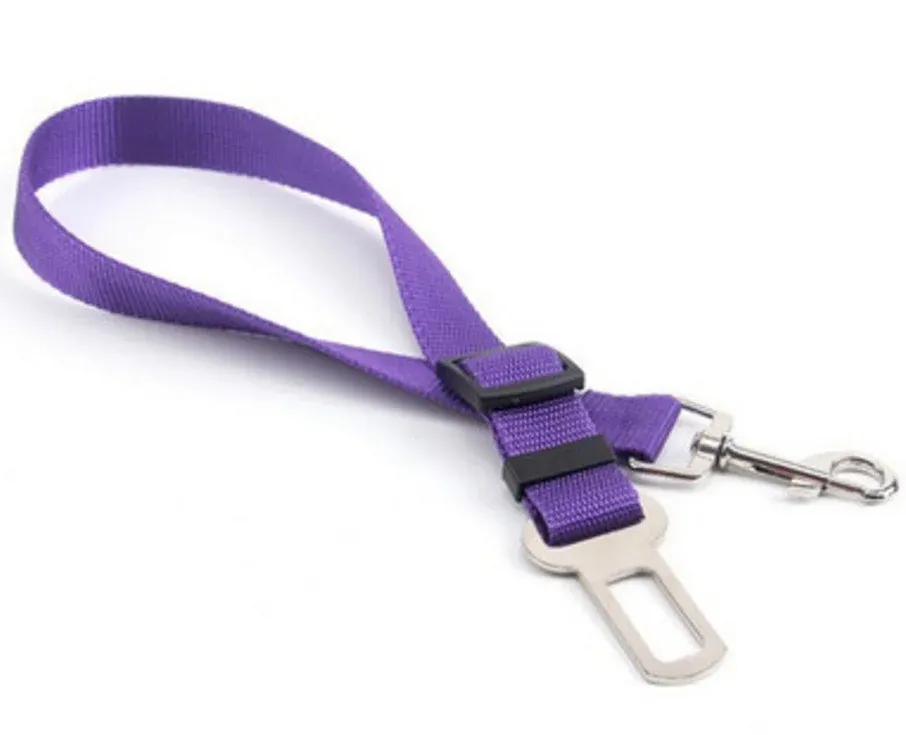Siège auto pour chien et chat, ceinture de sécurité pour chien, harnais de sécurité en voiture robuste et amovible, accessoire de voyage pour animaux de compagnie 12