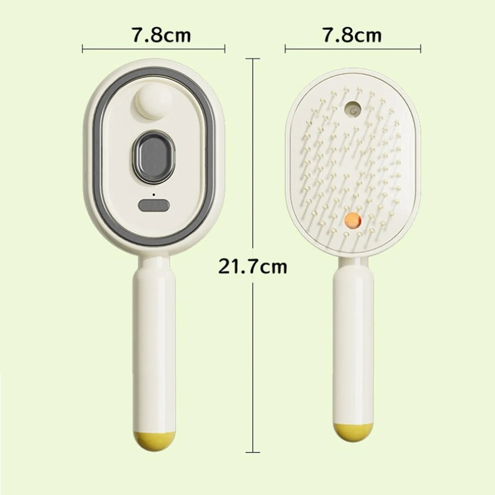Peigne de massage électrique 3-en-1 à brosse vapeur auto-nettoyante rechargeable, antistatique et démêlant, à coussin d'air pour le soin du cuir chevelu 4