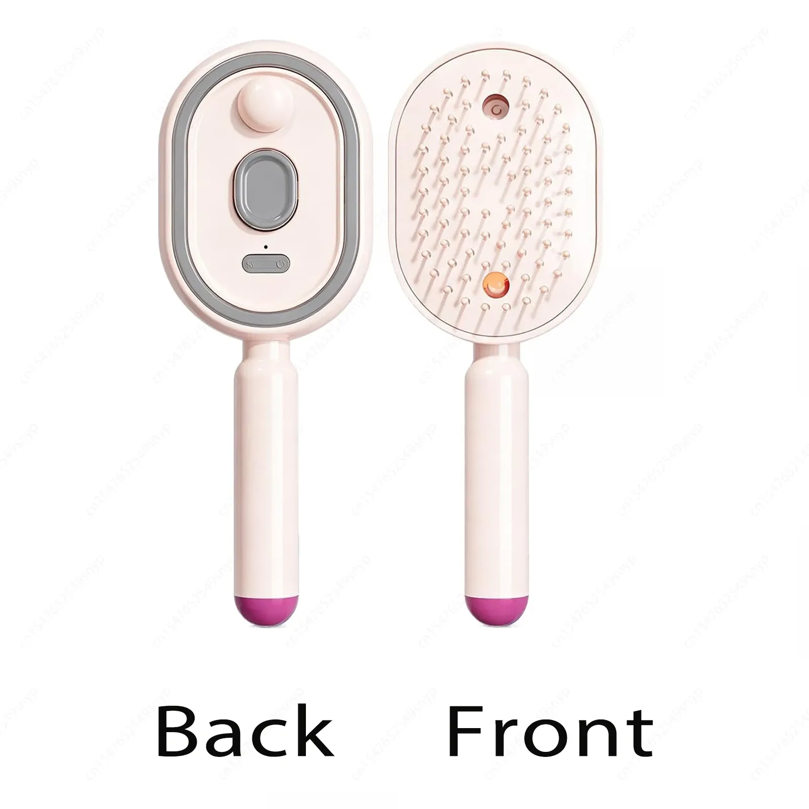 Peigne de massage électrique 3-en-1 à brosse vapeur auto-nettoyante rechargeable, antistatique et démêlant, à coussin d'air pour le soin du cuir chevelu 9