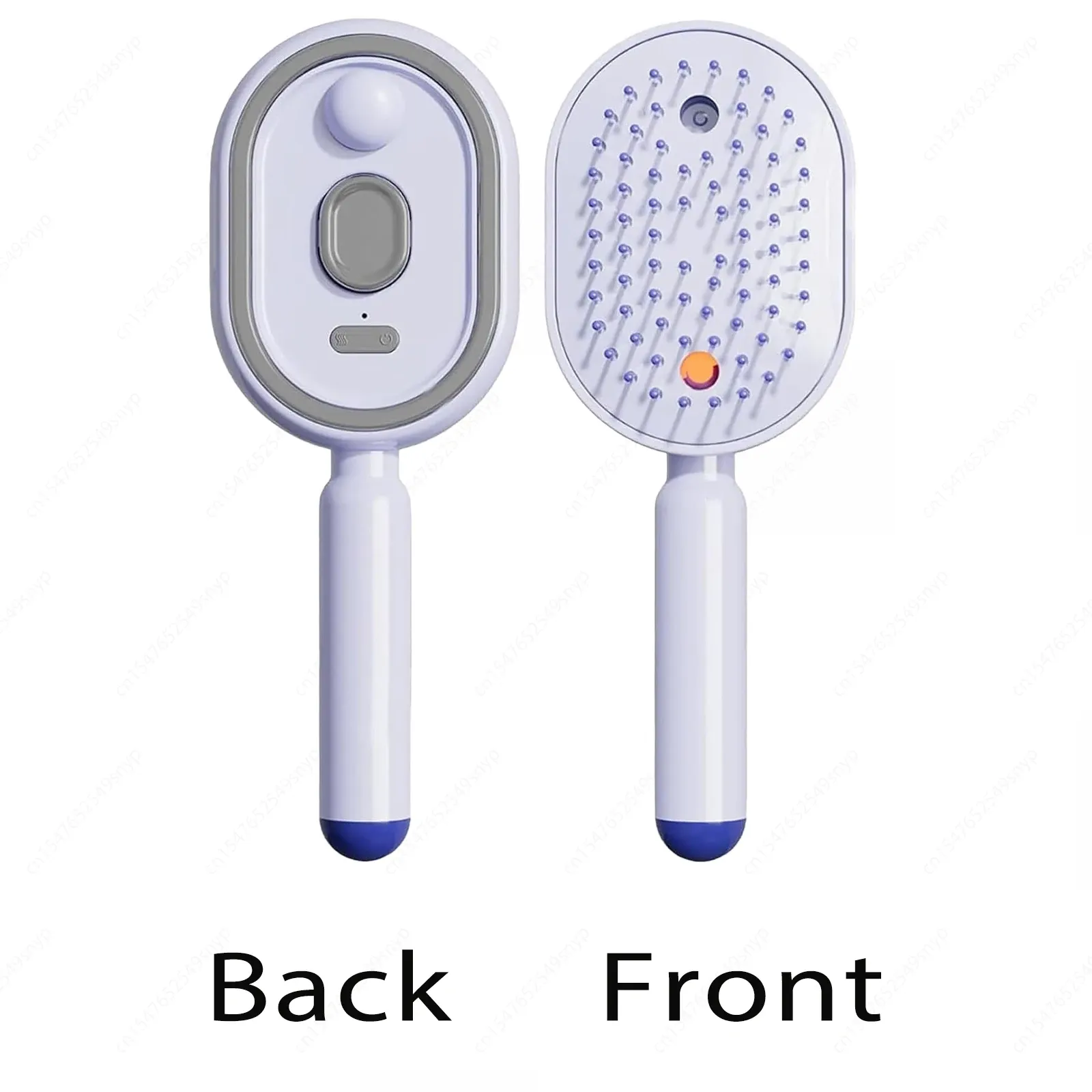 Peigne de massage électrique 3-en-1 à brosse vapeur auto-nettoyante rechargeable, antistatique et démêlant, à coussin d'air pour le soin du cuir chevelu 7