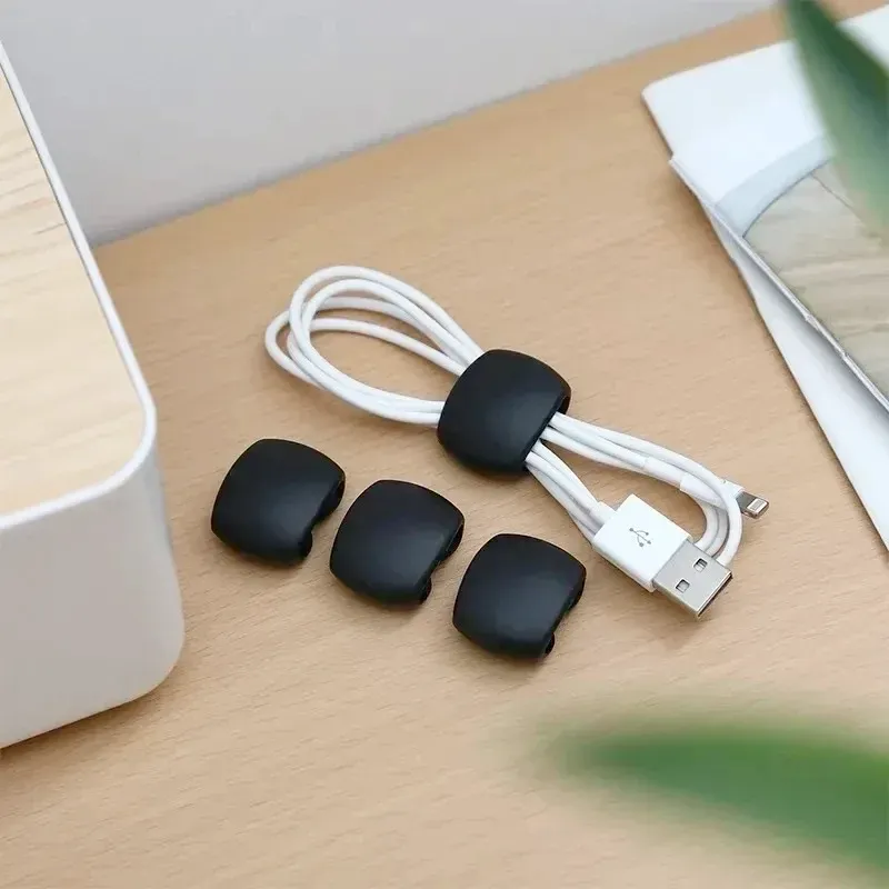 Clips de gestion de câbles adhésifs pour bureau, voiture et voyage (design anti-emmêlement), lot de 5, 10, 15 ou 20 pièces 10