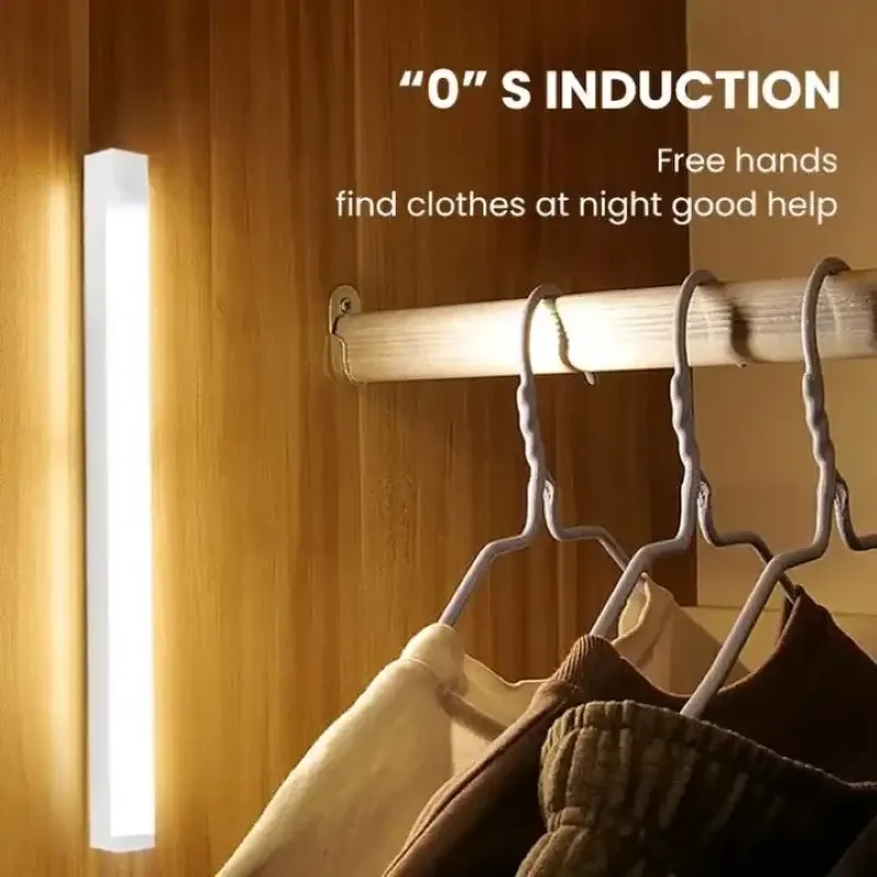 Veilleuse LED sans fil à détecteur de mouvement, rechargeable par USB-C, pour cuisine, chambre, armoire et escalier