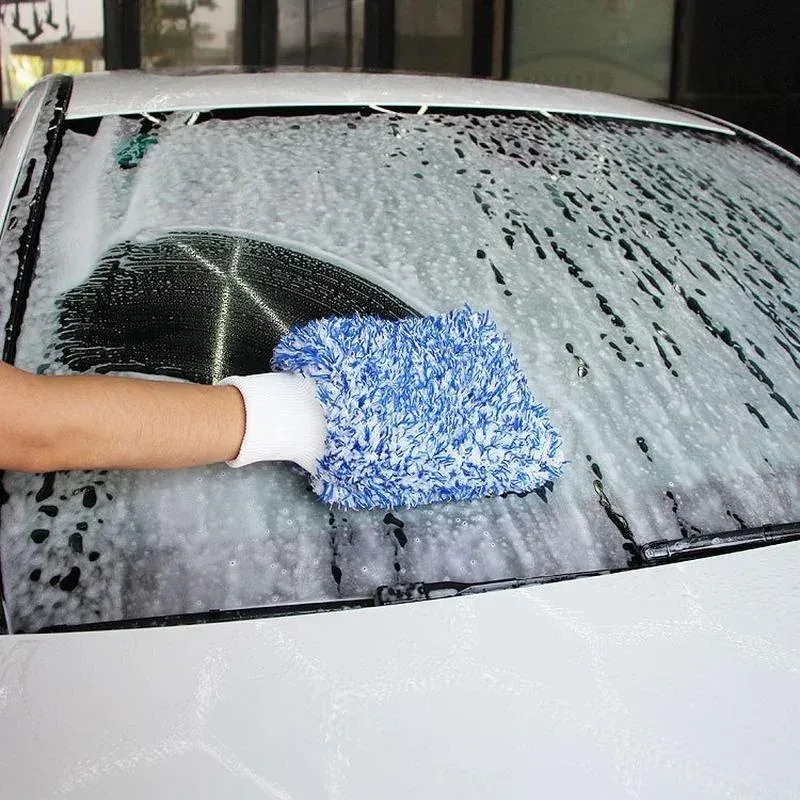 Gants de nettoyage pour voiture en microfibre douce, haute densité, sans rayures 2