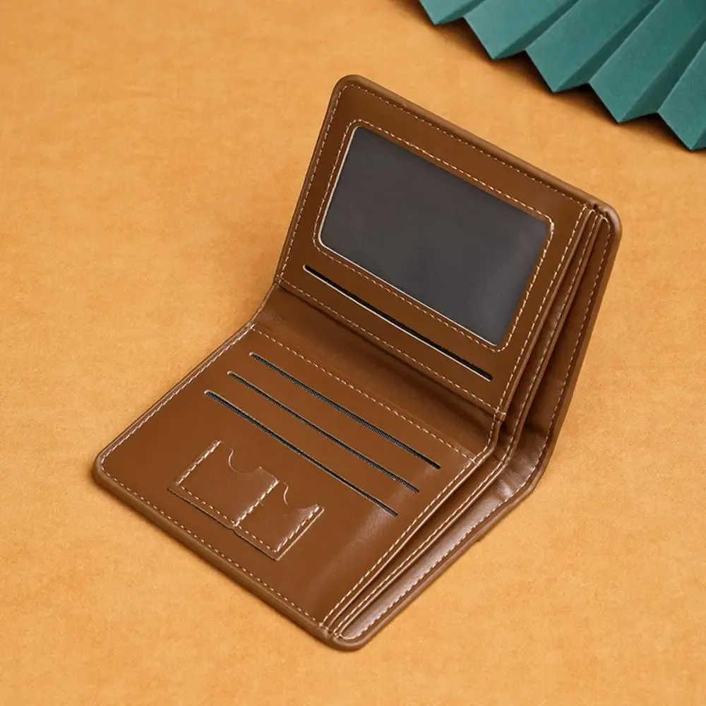 Portefeuille RFID vertical en simili cuir PU pour homme, mince et minimaliste 5