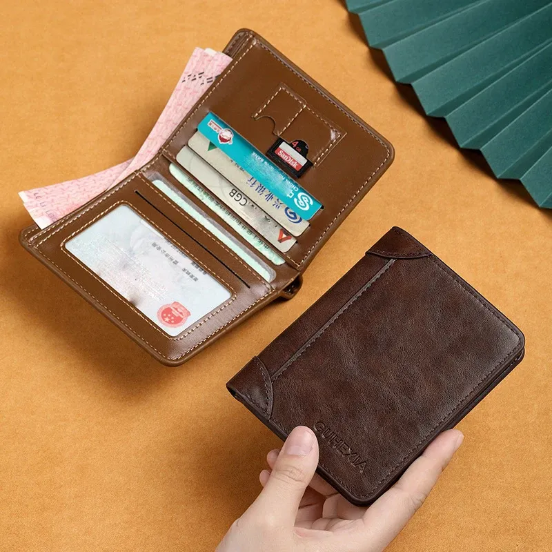 Portefeuille minimaliste pour homme, finition et détails