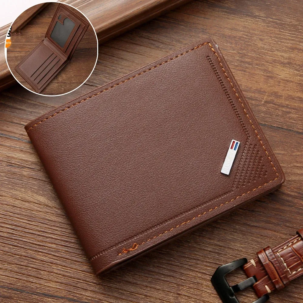 Portefeuille RFID vertical en simili cuir PU pour homme, mince et minimaliste 10