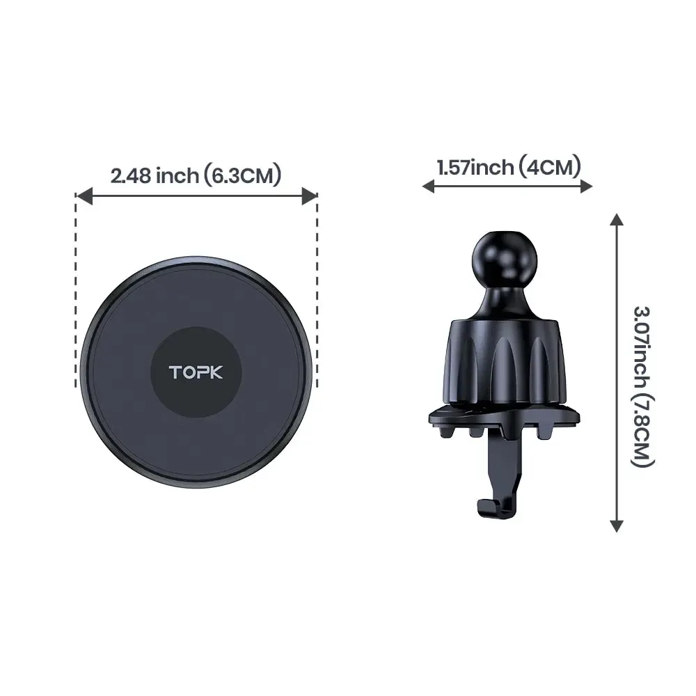 Support de téléphone magnétique, vue finale