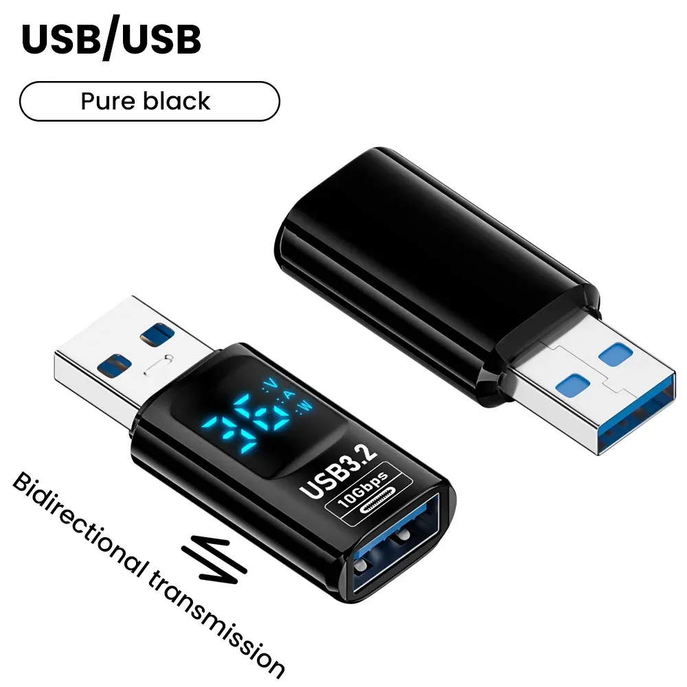 Adaptateur USB-C vers USB 3.2 10 Gbit/s, convertisseur mâle vers femelle, charge rapide et transfert de données pour ordinateur portable 12