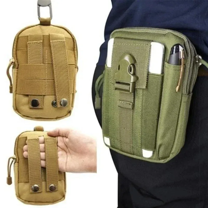 Étui pour téléphone portable étanche en nylon, petite pochette multifonction pour homme 3