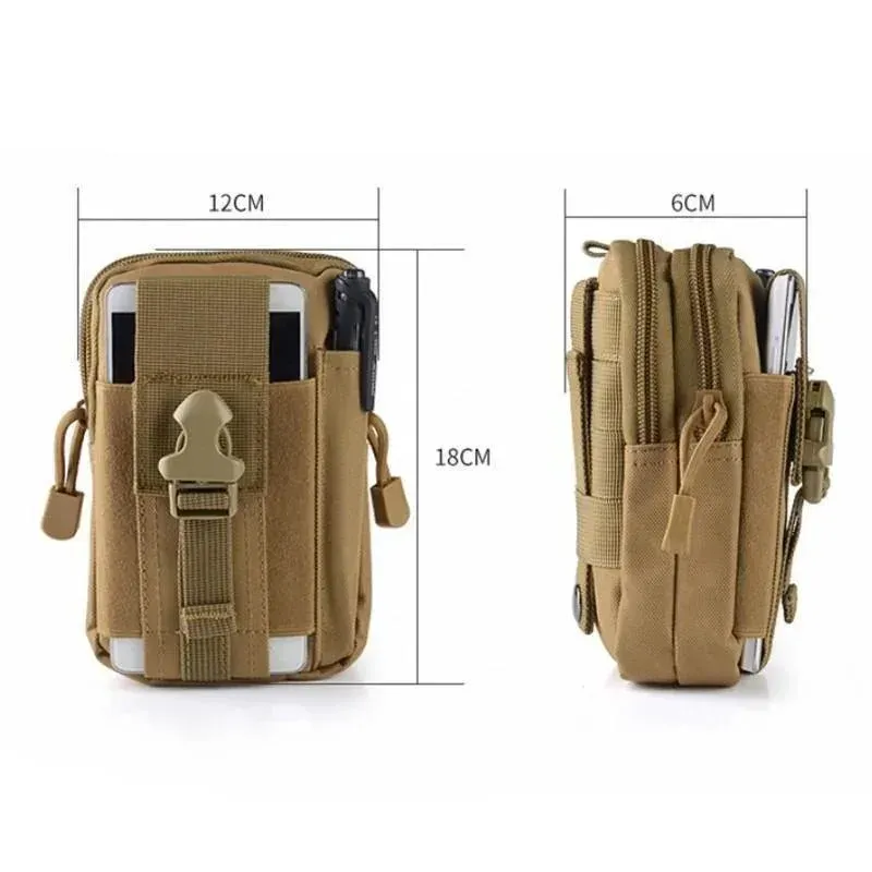 Étui pour téléphone portable étanche en nylon, petite pochette multifonction pour homme 6