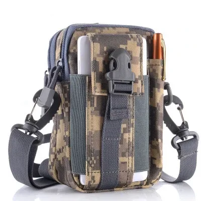 Étui pour téléphone portable étanche en nylon, petite pochette multifonction pour homme 7