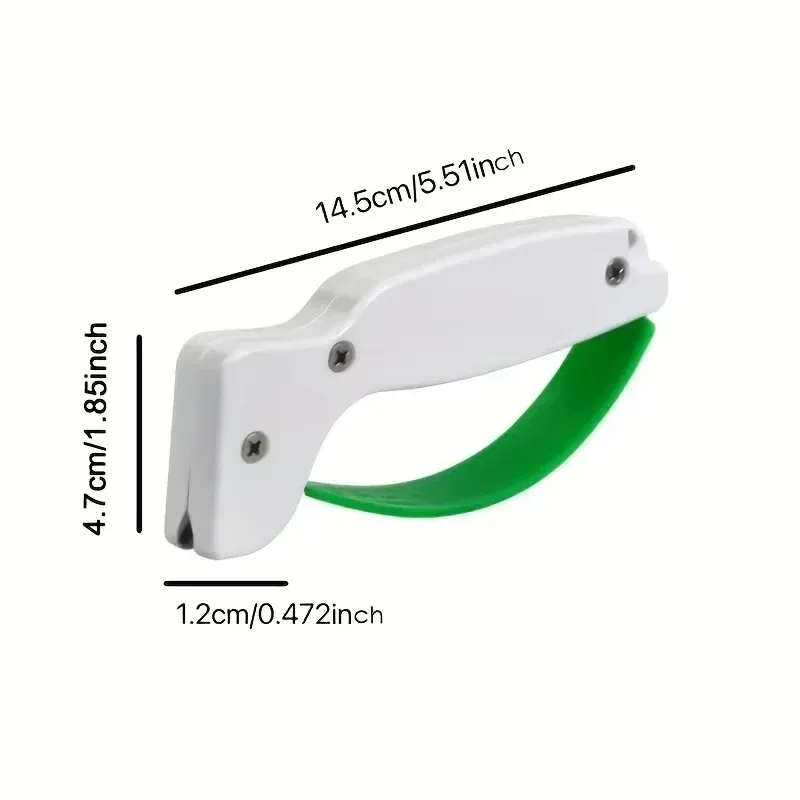 Aiguiseur de couteaux portable polyvalent à manche en plastique et lame durable pour outils de jardin, couteaux de cuisine et ciseaux 4