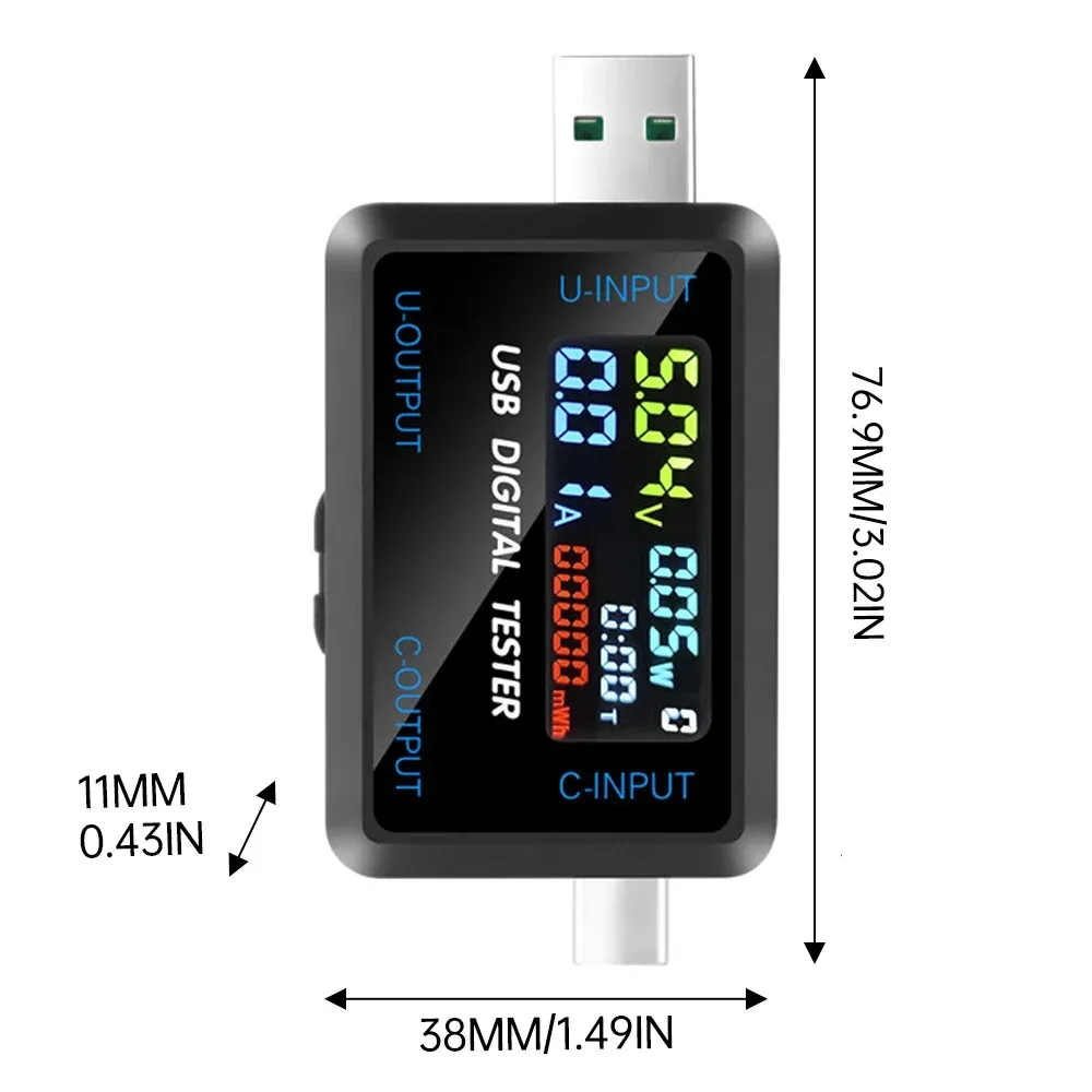 Détail du design du testeur USB