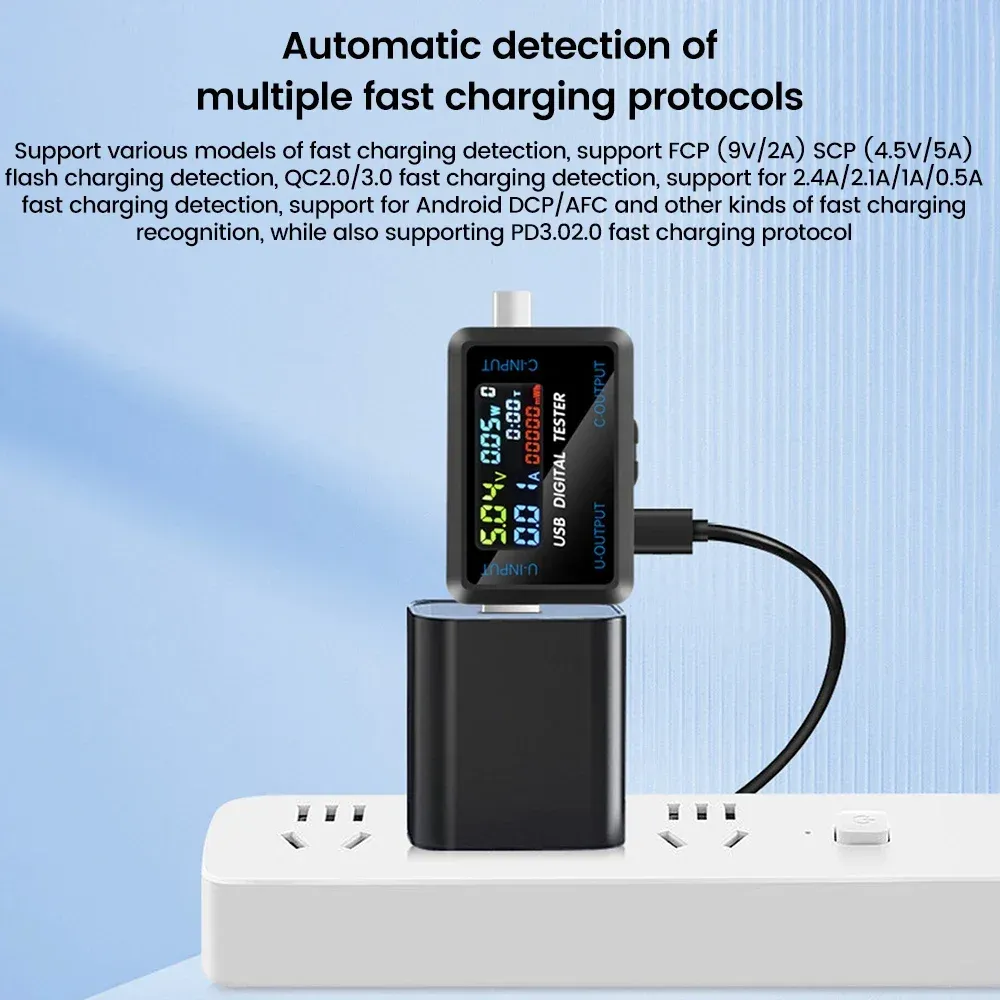 Connectique du testeur de charge USB