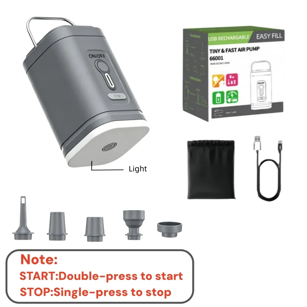 Mini pompe à air portable sans fil, pompe à vide électrique pour gonfler et dégonfler flotteurs de piscine, matelas pneumatiques et sacs de rangement sous vide 8