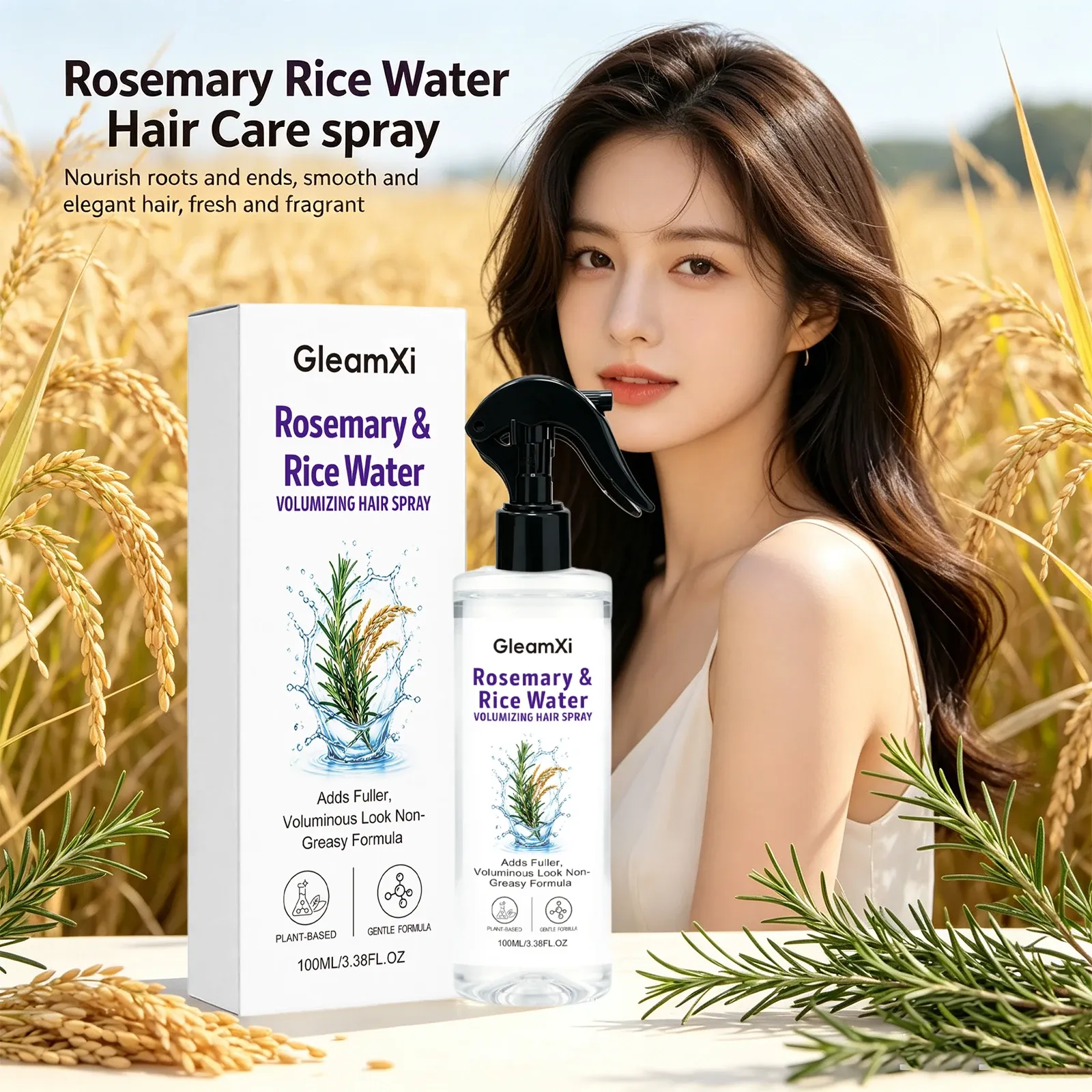 Spray Volumisant au Romarin et Eau de Riz – Léger, Hydratant et Fortifiant 4