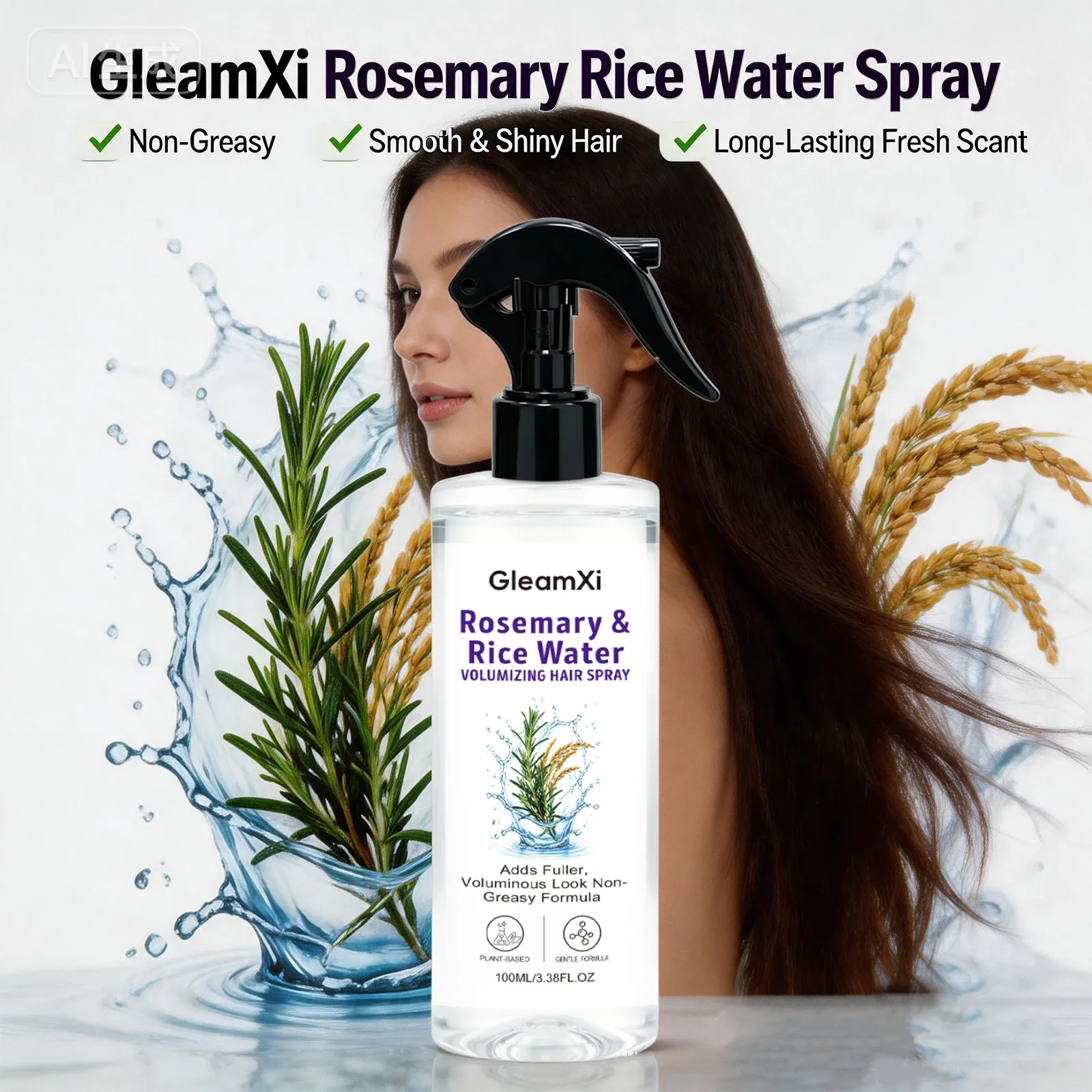 Spray Volumisant au Romarin et Eau de Riz – Léger, Hydratant et Fortifiant 5