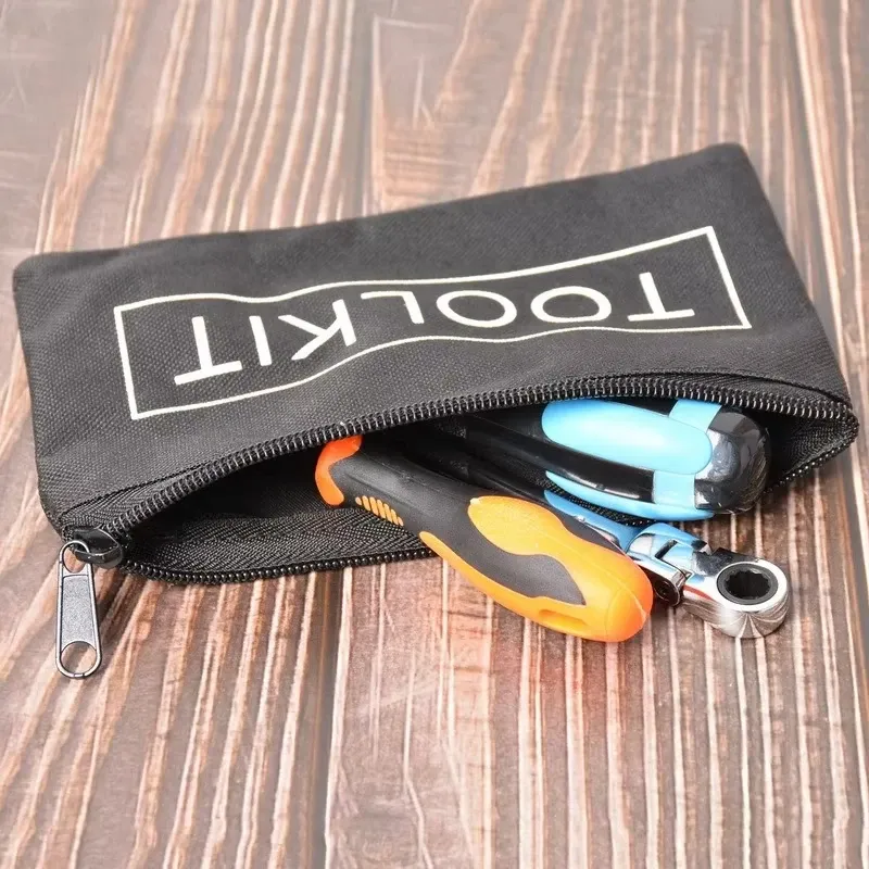 Sac à outils en toile Oxford avec fermeture éclair, organisateur étanche et sac de voyage portable 5