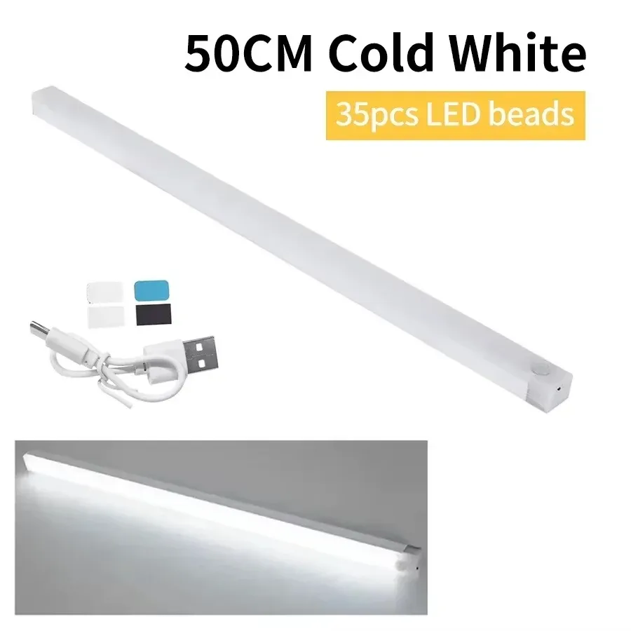 Veilleuse LED magnétique sans fil avec détecteur de mouvement, rechargeable par USB, pour armoire, garde-robe et chambre 13