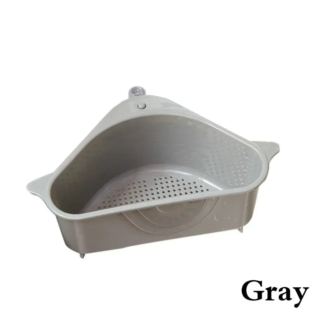 Panier de vidange en acier inoxydable pour évier de cuisine, triangle égouttoir pour fruits et légumes 8