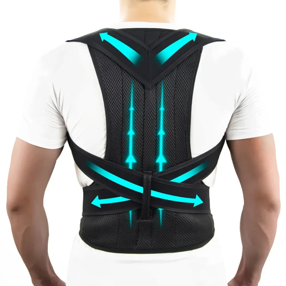 Correcteur de posture unisexe, redresseur d'épaules, soutien dorsal réglable pour le haut et le bas du dos