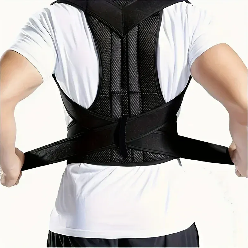 Correcteur de posture unisexe, redresseur d'épaules, soutien dorsal réglable pour le haut et le bas du dos 3