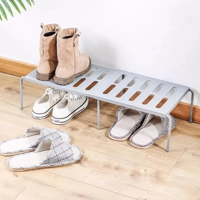 Range-chaussures extensible en ABS, étagère télescopique gain de place pour armoire de cuisine 6