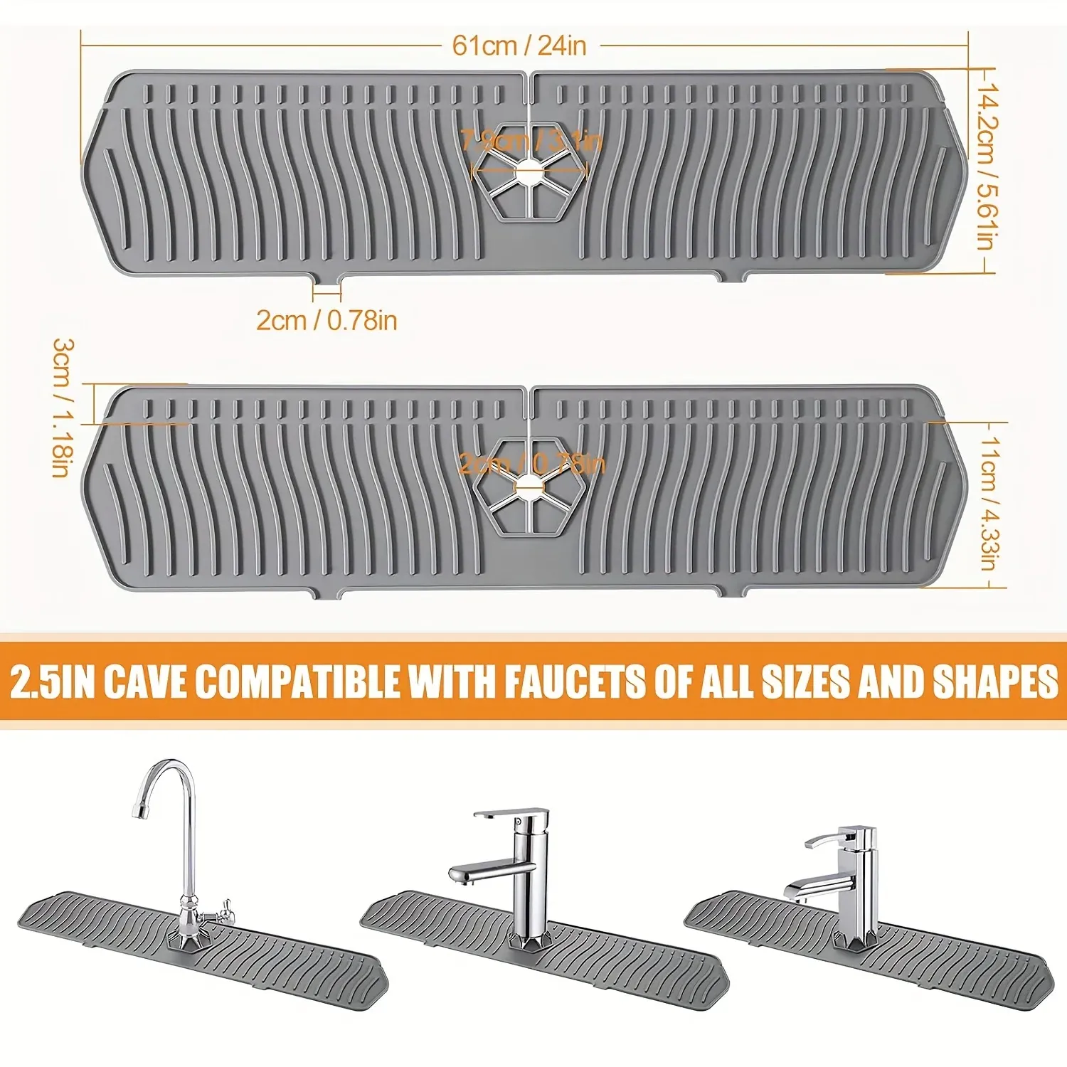 Tapis de robinet de cuisine en silicone dans une cuisine moderne