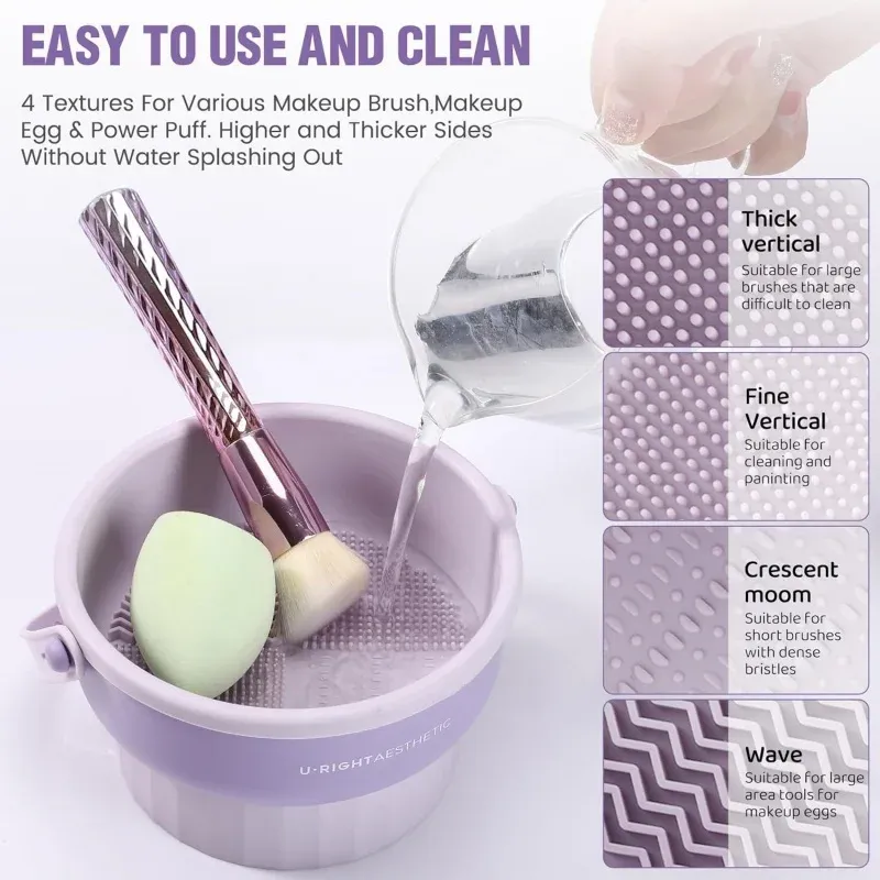 Épurateur de poudre pliable en silicone