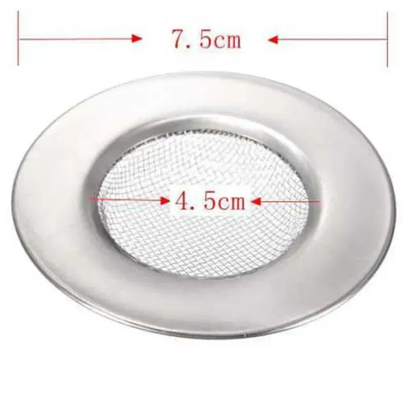 Bouchon crépine pour baignoire en acier inoxydable, filtre anti-cheveux pour douche et évier, crépine de vidange en métal 5