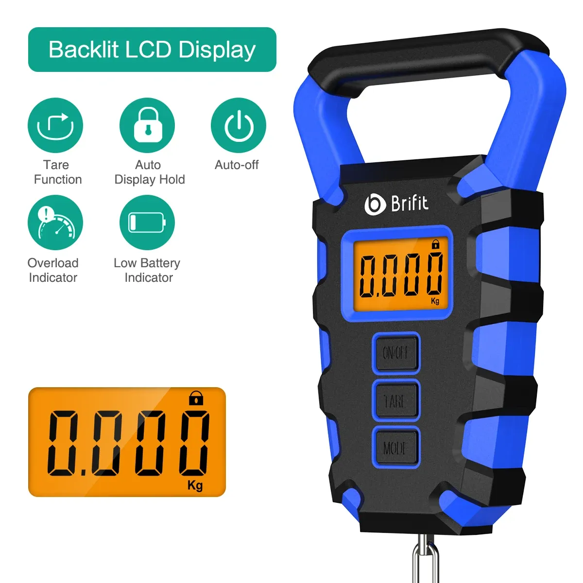 Balance numérique portable 50 kg avec règle et affichage LED 4