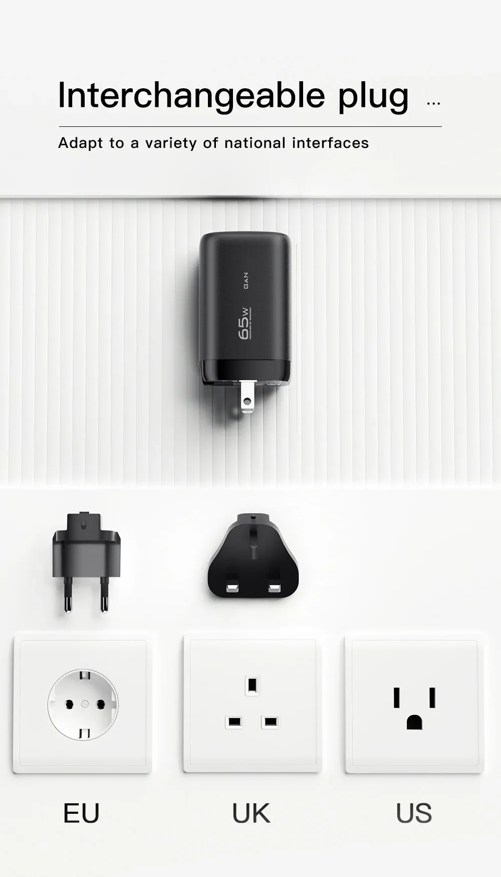 Chargeur Essager GaN USB-C, vue latérale