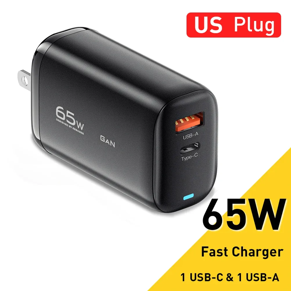 Chargeur GaN 65 W USB-C Essager pour ordinateur portable, PPS 45 W, 25 W, charge rapide pour Samsung, Xiaomi, Realme, iPhone 15, 14, 13 Pro 10