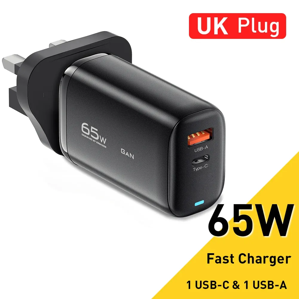 Chargeur GaN 65 W USB-C Essager pour ordinateur portable, PPS 45 W, 25 W, charge rapide pour Samsung, Xiaomi, Realme, iPhone 15, 14, 13 Pro 8