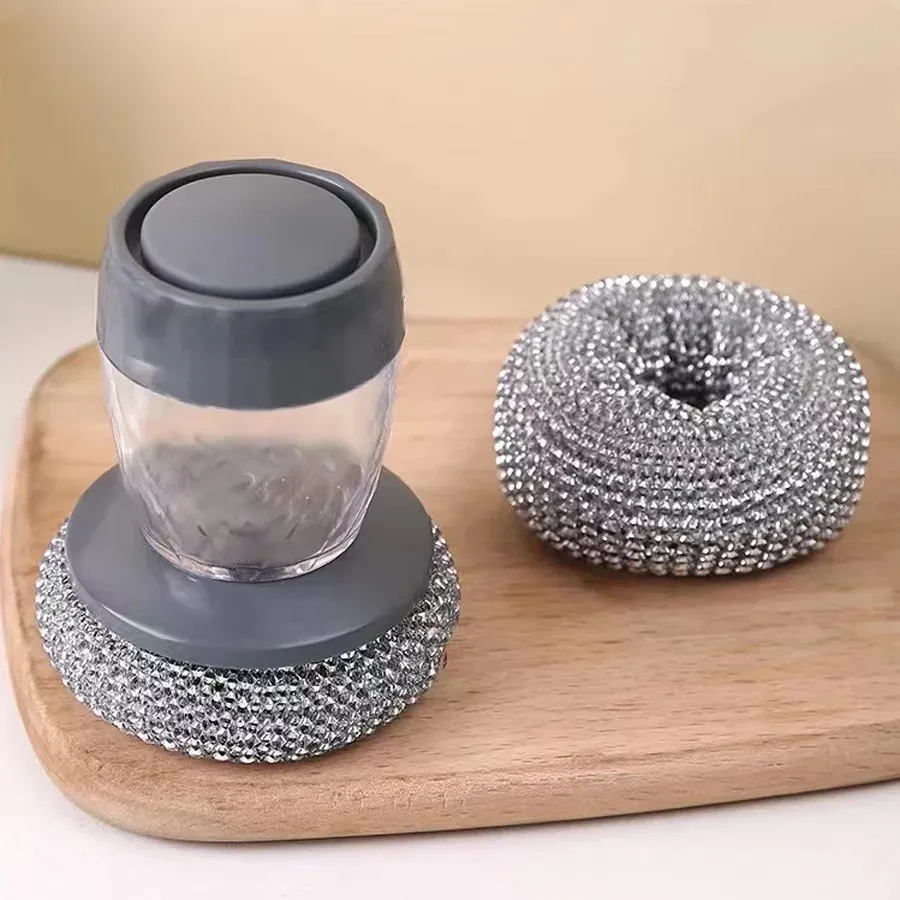 Brosse à récurer, détail des fils en acier