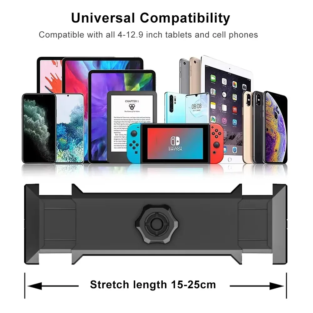 Support de tablette pour lit avec bras métallique de 90 cm, rotatif à 360°, support pour iPad, téléphone et tablette de 4,5 à 11 pouces 5