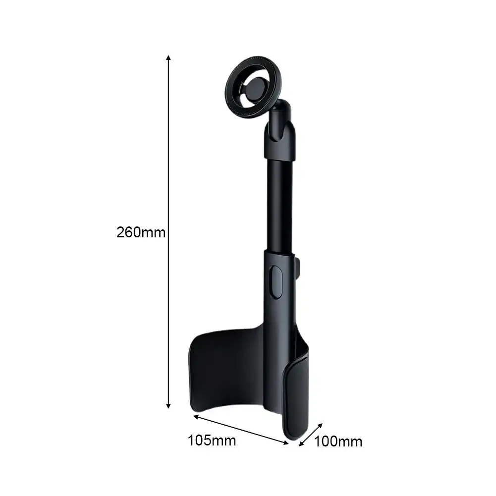 Support de téléphone pour porte-gobelet de voiture, support télescopique multifonctionnel en métal à fixation magnétique, support 2-en-1 pour téléphone et gobelet 6