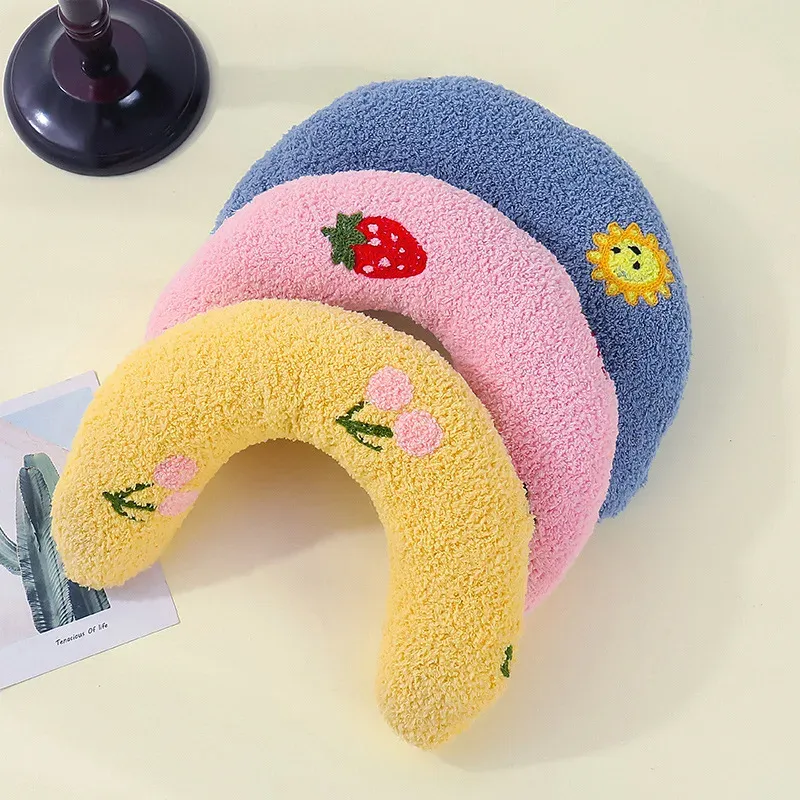 Petit oreiller en forme de beignet pour chats, jouet apaisant ultra doux et moelleux 4