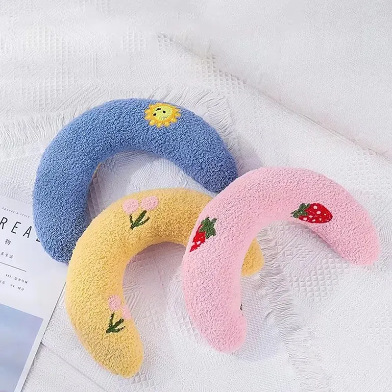 Petit oreiller en forme de beignet pour chats, jouet apaisant ultra doux et moelleux 6