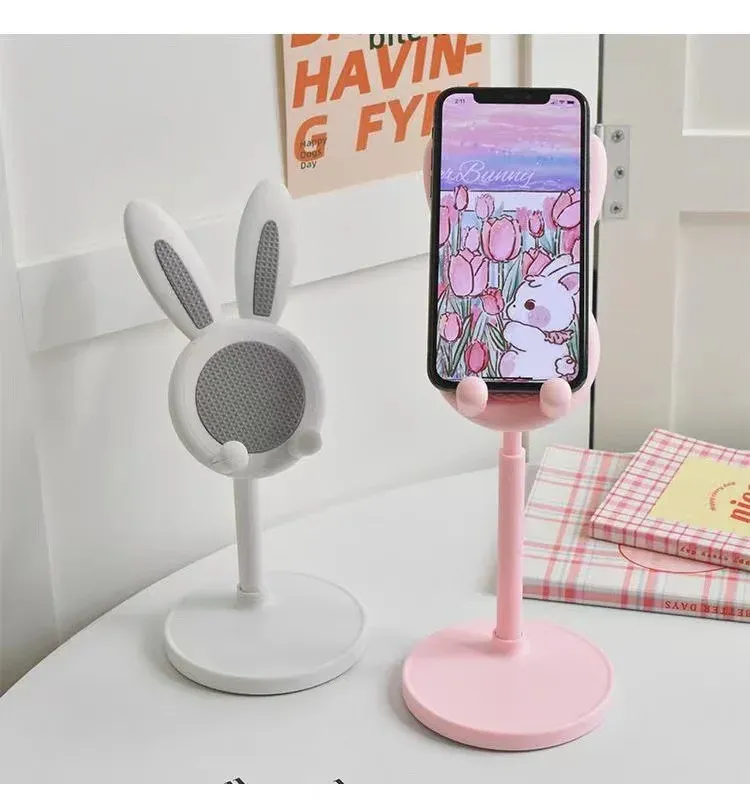 Vue rapprochée du support de téléphone rose